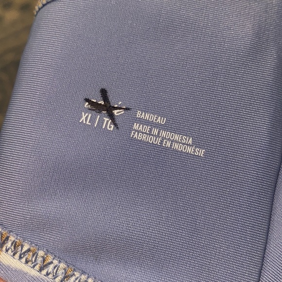 Aerie Swim Bandeau tropical glitter gold halter bikini SET top bottom  XL - Picture 13 of 16